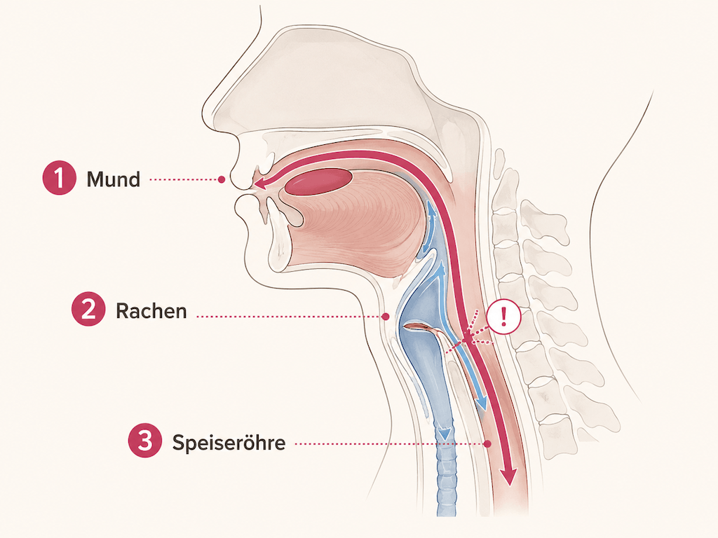Anatomische Illustration Schluckmuskulatur