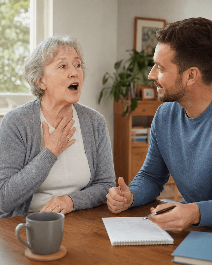 Übungen bei Parkinson und Dysarthrie: lauter und deutlicher sprechen